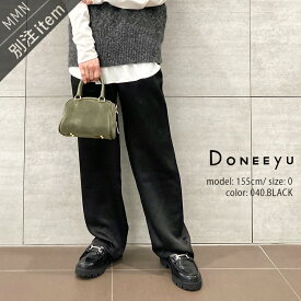 DONEEYU ドニーユ　アセテートサテンストレートドロストパンツ U2851【RCP】