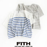 m【2019SS】【Kids】FITHフィスコットンリネンボーダー5分袖Tシャツ292427【RCP】