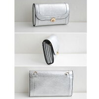 【2019SS】【送料無料】HashibamiハシバミラウンドフォルムメタリックウォレットバッグHa-1812-961【RCP】
