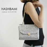 【2019SS】【送料無料】HashibamiハシバミラウンドフォルムメタリックチェーンバッグHa-1812-957/EW-1812-957【RCP】