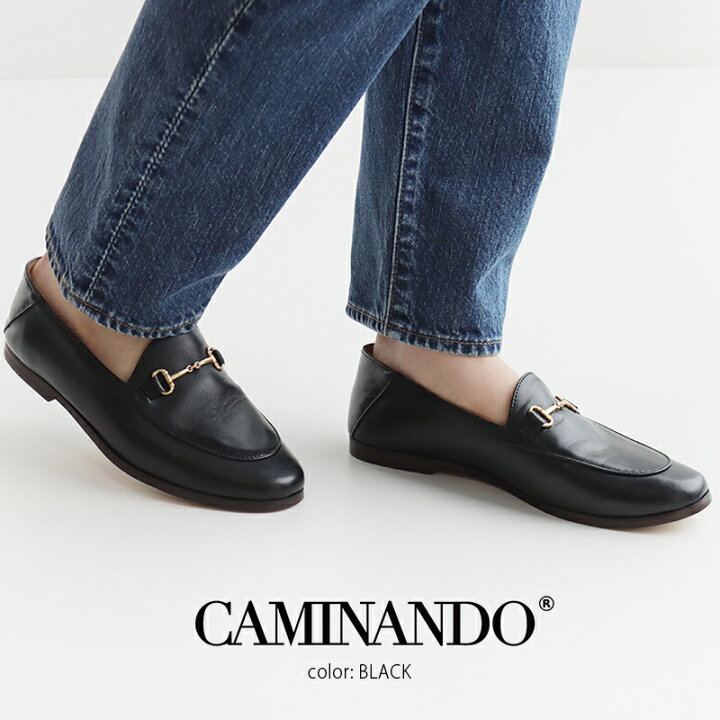 楽天市場】CAMINANDO カミナンド レザービットスリッポンローファー 