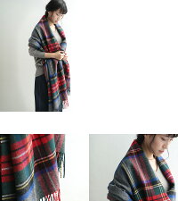 【2018AW】【送料無料】RoyalHeatherbyJOHNSTONSロイヤルヘザーバイジョンストンズラムズウールチェックストールWD000127【日本正規品取扱店】【RCP】