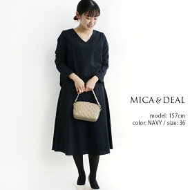 【定番人気アイテム】MICA&DEAL マイカアンドディール　Vネックフレアースカートセットアップ M18A051/D14A0016【RCP】卒園式・卒業式・入園式・入学式・授業参観・オケージョン・卒業式スーツ