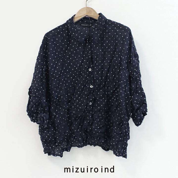 楽天市場】mizuiro ind ミズイロインド dots print catch washer shirt 