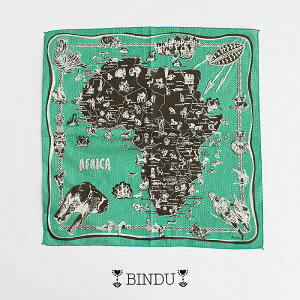 BINDU �r���h�D�@COTTON VOILE/ Map Bandana �R�b�g���o���_�i(50×50) 25BBB1312AF2 / 25BBB1312N.MOR 20BBB1312PARIS �yRCP�z 2025SS �X�J�[�t