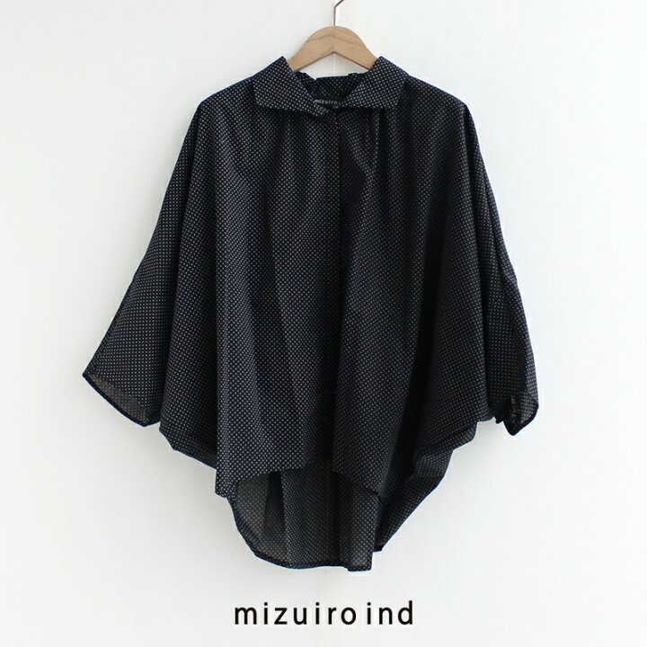 楽天市場】mizuiro ind ミズイロインド dots gather dolman shirt 