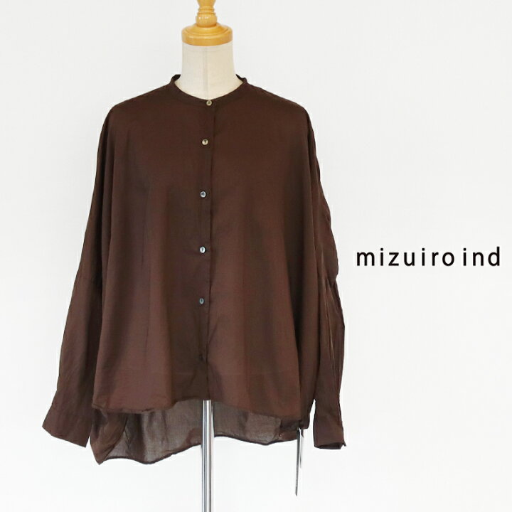 楽天市場】mizuiro ind ミズイロインド back gather wide shirt-26 