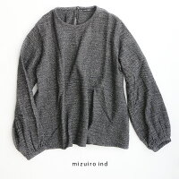【2018AW】【送料無料】mizuiro-indミズイロインドクルーネックパフスリーブプルオーバー4-237930【RCP