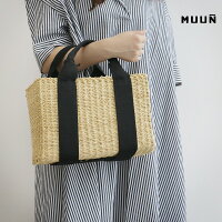 【2018SS】【送料無料】MUUNムーニュショルダー付スクエア型かごバッグDINOCOTTON【RCP】