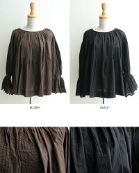 【2018★AW】【送料無料】neQuittezpasヌキテパファインローンピンタックトップス010182286【RCP】