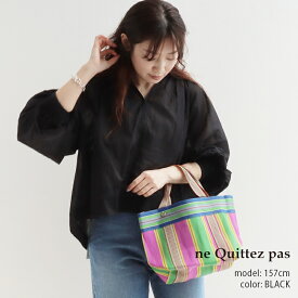 ＼Calne to Calera SALE／【40％OFF】ne quittez pas ヌキテパ COTTON VOILE SMOCKING BLOUSE スモックブラウス 010141GT1【RCP】2024SS トップス