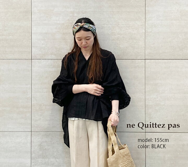 楽天市場】ne quittez pas ヌキテパ COTTON VOILE LACE&PIN TUCK  