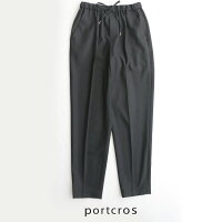 【10%OFF】【2019AW】portcrosグロッシー裏起毛ドロストトラウザーパンツI8529【RCP】