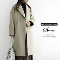 【20%★OFF】【2019AW】Squady×MMN【別注アイテム】スカディダブルボタンロングチェスターコートEW-961016【RCP】