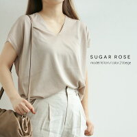 【10%★OFF】【2020SS】SUGARROSE×MMN【別注アイテム】シュガーローズアセテートVネックニットプルオーバー297150【RCP】