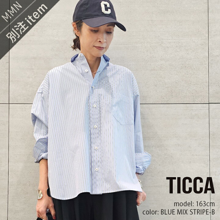 楽天市場】TICCA×MMN【カラー別注】 ティッカ スクエアビッグシャツ  