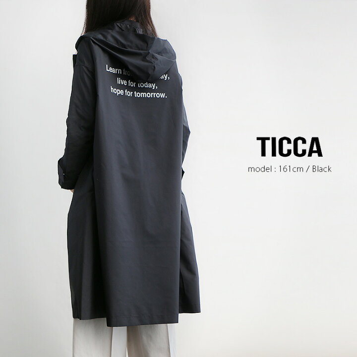楽天市場】TICCA ティッカ バックロゴ入りフードチェスターレイン 
