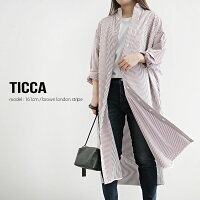 【2020SS】TICCA×MMN【別注アイテム】ティッカスクエアビッグロングシャツTBKS-323/TBKS-333【RCP】マルチストライプ