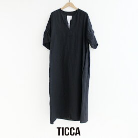TICCA ティッカ　リネンツイストスリーブワンピース TBES-409【RCP】2025SS