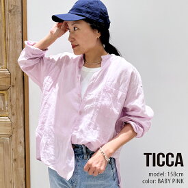 TICCA ティッカ　リネンノーカラーシャツ　TBES-401【RCP】2025SS シャツ 25es