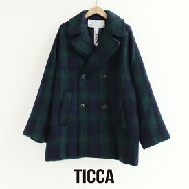 TICCA ティッカ　チェックシャギーピーコート　TBEA-252【RCP】2025AW　アウター