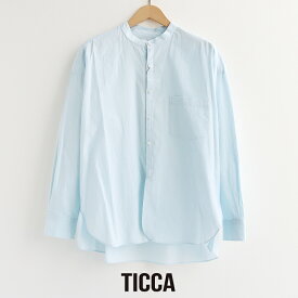TICCA ティッカ　ノーカラーシャツ TBFS-011【RCP】2026SS トップス ストライプ
