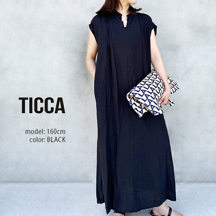 楽天市場】TICCA ティッカ リネンフレンチスリーブバルーンドレス TBFS 