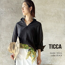 TICCA ティッカ　リネンスキッパーシャツ TBFS-408【RCP】2026SS トップス 麻