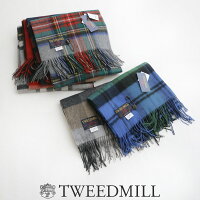 【2019AW】TWEEDMILLツイードミルウール大判ストールマフラー(check)70-190【RCP】