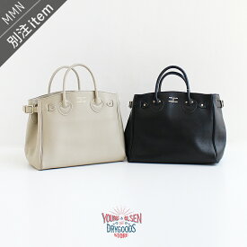 Young&OLSEN×MMN【カラー別注】 ヤングアンドオルセン　EMBOSSED LEATHER BELTED TOTE S エンボスドレザーベルテッドトートS YO2503-GD011 / YO2503-GD363【RCP】 2025AW トートバッグ