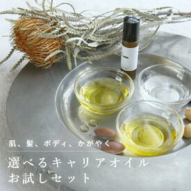 選べるオイルトライアルセット／4本【ボディ ヘア 保湿 お試し アルガン ホホバ オーガニック スキンケア キャリア 美容 オイル マッサージ 手作り コスメ 化粧品】