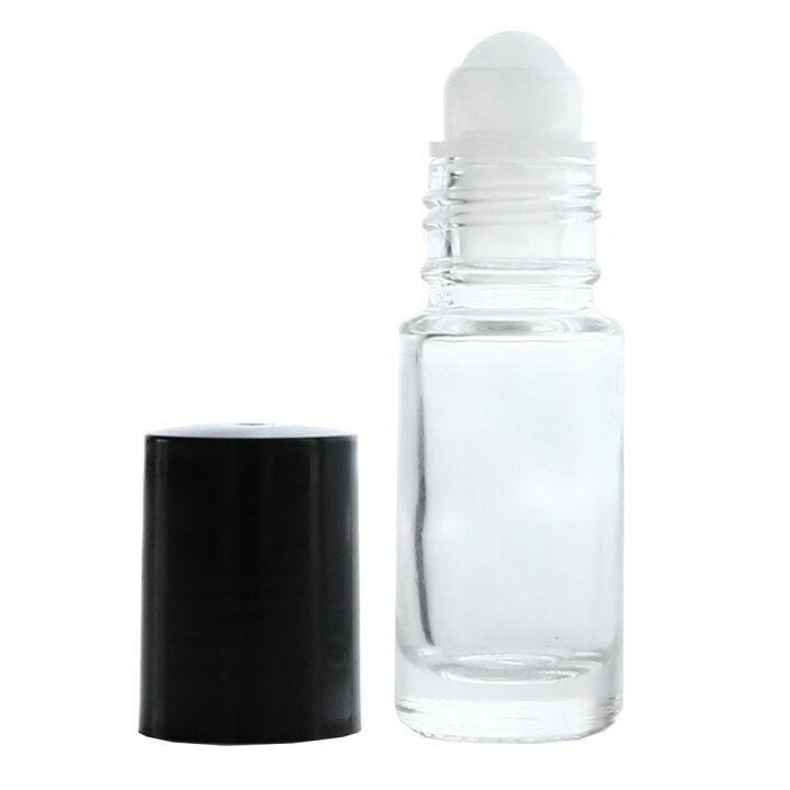楽天市場 クリアガラスボトル ロールオン 黒キャップ 5ml 1個 透明 詰め替え容器 アトマイザー 手作りコスメ 手作り化粧品 ネイルオイル フレグランス 黒フタ 持ち運び マンデイムーン コスメ原料専門店