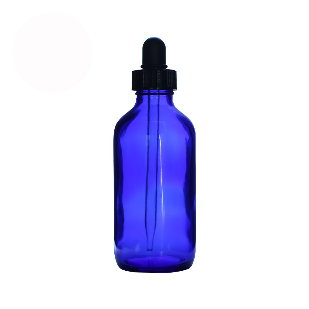 コバルトガラスボトル・スポイト[120ml]／1個<br>化粧水 精油 容器 ブルー 青色 詰め替え 容器 アトマイザー 手作り コスメ ローション 美容液