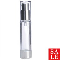 【15%OFFセール】クリアプラボトル・エアーレス[20ml ]／1個 透明 詰め替え 容器 プラスチック アトマイ…