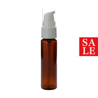 【15%OFFセール】アンバープラボトル・白ポンプ[30ml ]／1個 化粧水 トナー アンバー プッシュ 詰め替え …
