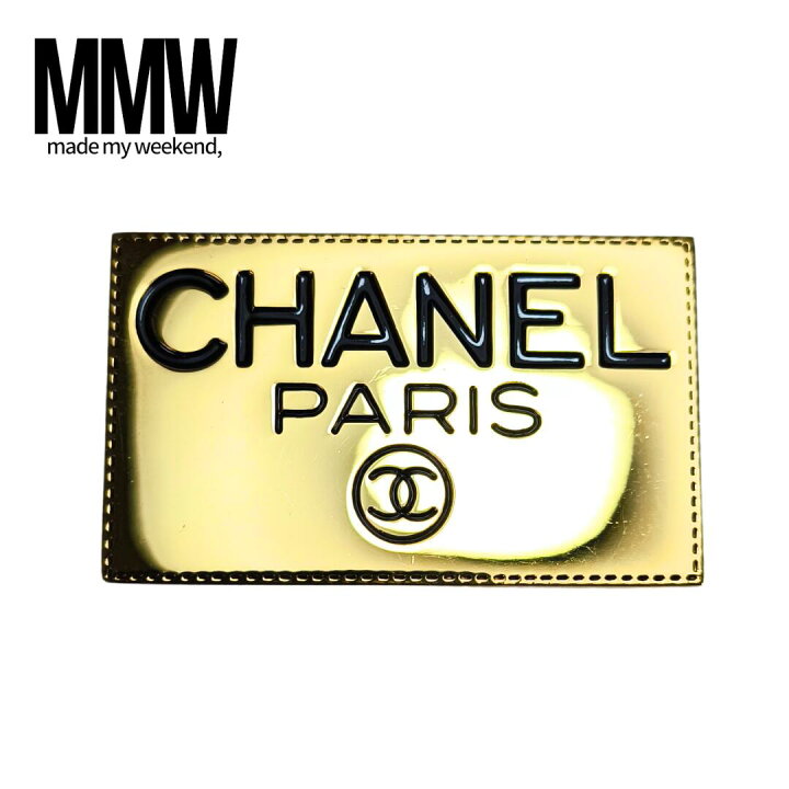楽天市場】CHANEL ココマーク ロゴプレート スクエアブローチ ゴールド 
