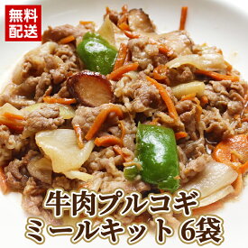 【数量限定】牛肉プルコギミールキット300g X6パック 冷凍 フライパン調理　韓国料理　本格韓食　プルコギ　韓国ミールキット