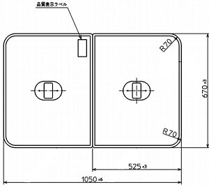 TOTO ӂӂ 1050×670mm PCF1120R#NW1CӂECt^Ett^