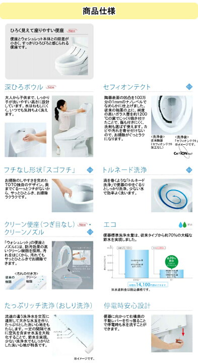 楽天市場】TOTO ウォシュレット一体型便器ZJ1シリーズ○手洗あり○壁 