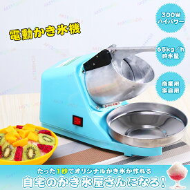 電動かき氷機 アイスクラッシャー 電動アイスクラッシャー かき氷機 かき氷器 電動式かき氷機 電動かき氷メーカー カキ氷機 かき氷器 操作簡単 お手入れ簡単 業務用 家庭用 夏限定 ふわふわ ボウル付き 1400r/min 65kg/h砕氷量 300W 110V 低騒音 調理機器