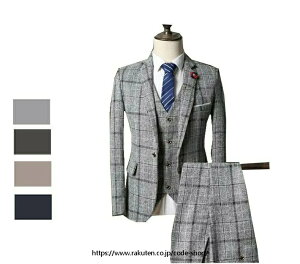 �����Y�X�[�c suit ���l�� 1�{�^���X�[�c �r�W�l�X�X�[�c M/L/XL/2XL/3XL/4XL/5XL/6XL �W���P�b�g+�x�X�g+�p���c �C�x���g 3�_�Z�b�g �a�m �`�F�b�N�� 2���� �Z�b�g�A�b�v�X�[�c �X�����X�[�c �����Y�X