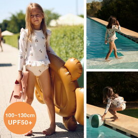 UPF50+ 長袖ワンピース 水着 子供 女の子 ワンピース 水着 ラッシュガード スイムウェア UPF50+　 長袖 水着 キッズ水着 ベビー水着 ガールズ水着 100cm 110cm 120cm 130cm　送料無料