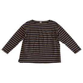 授乳服 コットンボーダー《モーハウス 授乳服 トップス 長袖 コットン100％ 綿100％ サイドスリットタイプ授乳口 洗濯機OK 日本製 敏感肌 授乳しやすい 秋冬 授乳服のモーハウス》