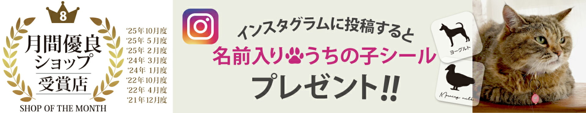 インスタ投稿でうちの子シールプレゼント