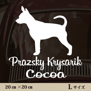 車 ステッカー 【 プラシュスキークリサジーク 】L ペット カー ペットステッカー かわいい シンプル カッティングシート グッズ 屋外 おしゃれ オーダー 名前 シール 可愛い 転写式 犬