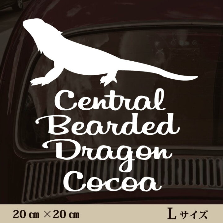 楽天市場 送料無料 車 ステッカー フトアゴヒゲトカゲ ｌサイズ ペット カー ペットステッカー かわいい シンプル カッティングシート グッズ 屋外 おしゃれ オーダー 名前 シール 可愛い 転写式 トカゲ Mo U Ra