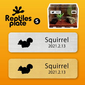 レプタイルズ プレート Sサイズ 【 リス 】ケージ 水槽 レプタイルボックス 虫かご用 銘板 名札 ネームプレート パルダリウム テラリウム アクアリウム 小動物