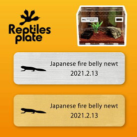 レプタイルズ プレート [ S - L ] 【 アカハライモリ 】ケージ 水槽 レプタイルボックス 虫かご用 銘板 名札 ネームプレート 両生類