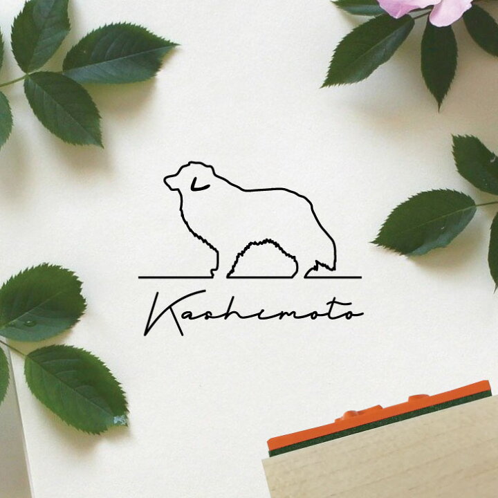 スタンプ ゴム印 Dog いぬ かっこいい はんこ イヌ シンプル ボーダーコリー 牧羊犬 犬 驚きの価格が実現 はんこ
