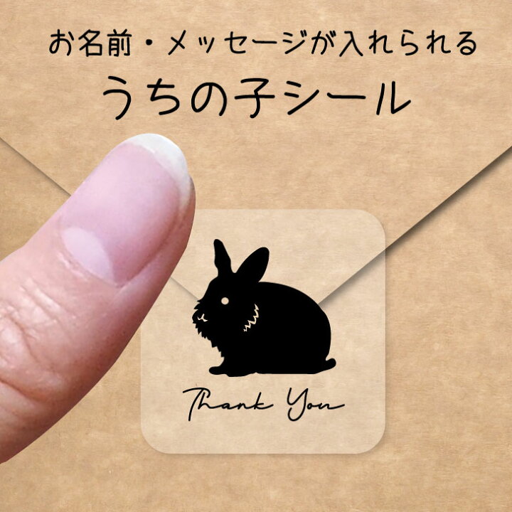 楽天市場 マラソン Pアップ うちの子 シール うさぎ ライオン お名前シール 名前付け メッセージ ステッカー ペット グッズ シルエット 防水 透明 クリア オーダーメイド Minne Creema Base メルカリ ラベル 入学 入園 かわいい おしゃれ 小動物 Mo U Ra